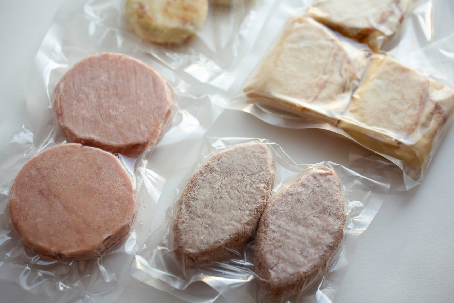 Frozen food for delivery. packaged food. coronavirus